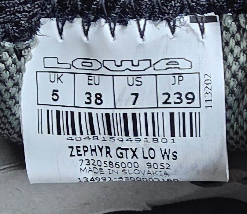 Кроссівки Lowa  трекінгові  ZEPHYR GTX LO TF WS