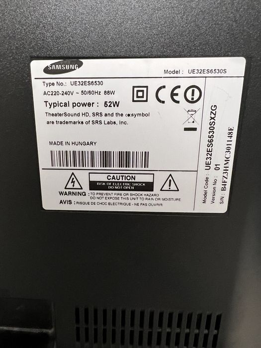 Телевізор Samsung UE32ES6530S 32 Дюйма