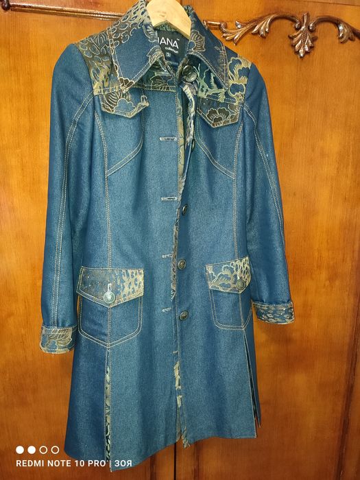 Шикарне джинсове пальто