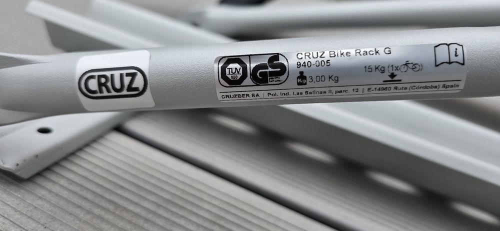 Barras de tejadilho com suporte de bicicleta CRUZ