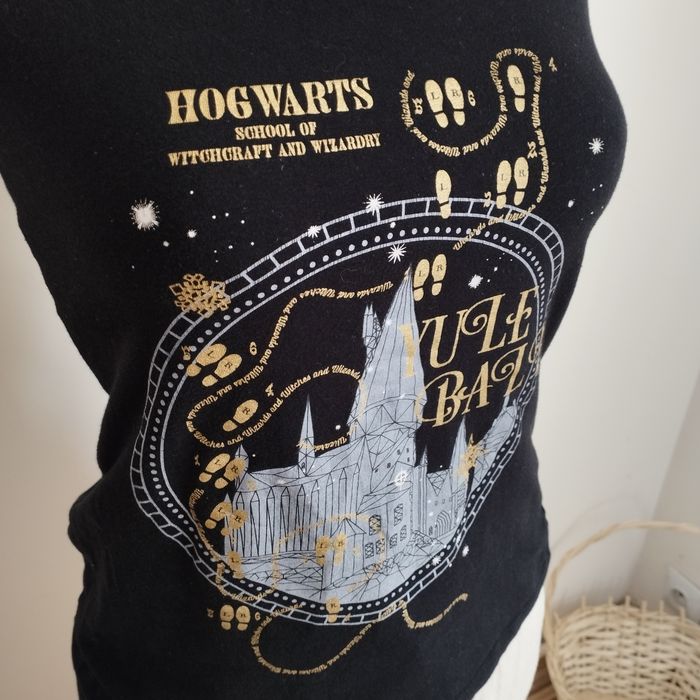 Czarny top damski Harry Potter Hogwarts School ramiączka XS