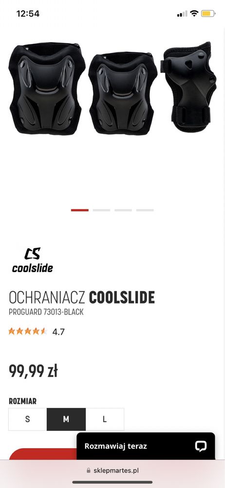 Zestaw Ochraniaczy Coolslide Rozmiar M