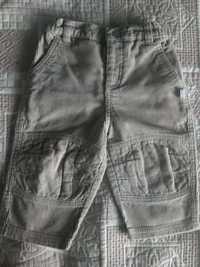 Spodnie sztruksowe jasnobeżowe rozmiar: 12 m-cy