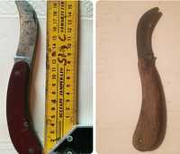 Scyzoryk, nóż sierpak Gerlach, 20.5 cm Drewno Bakelit Sygnowany Unikat