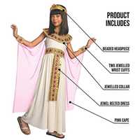 Elegancka Kostiumowa Sukienka Kleopatra Egipski  L dzieciece 10-12 lat