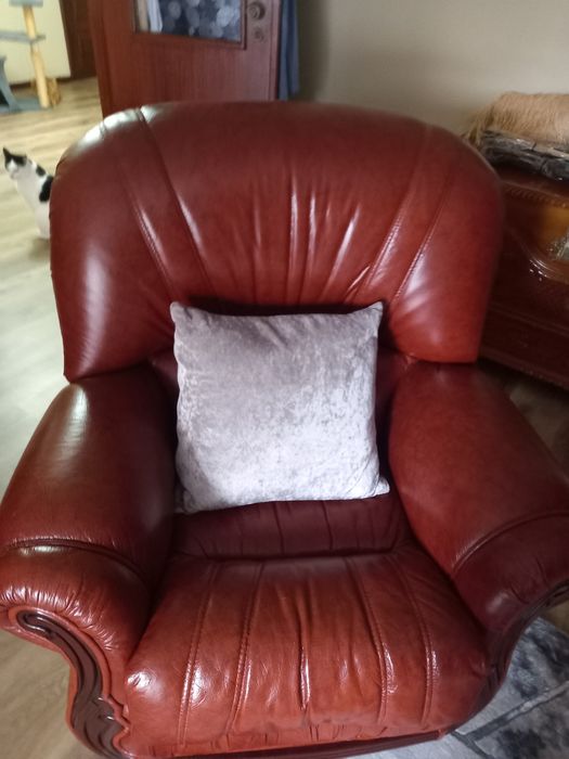 Sofá em pele genuína