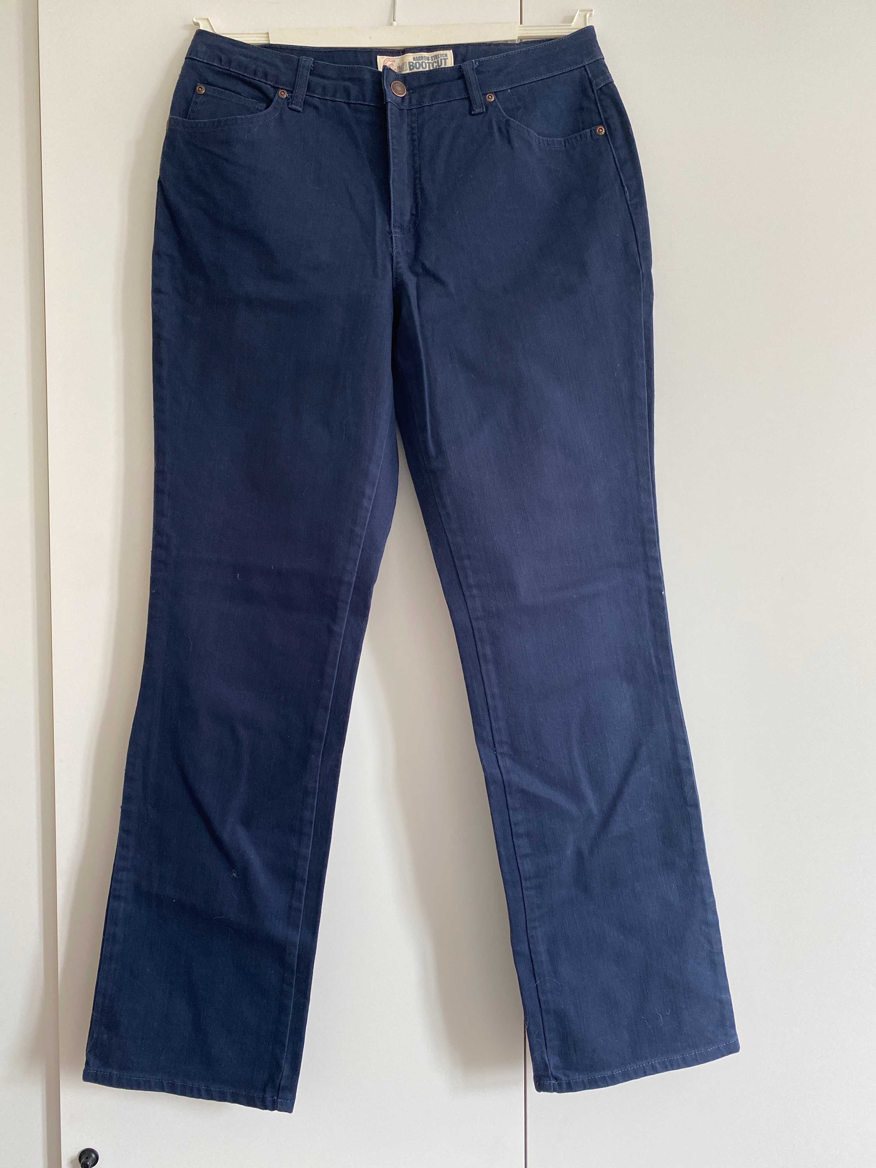 NOWE granatowe nowe spodnie Bootcut rozm 42