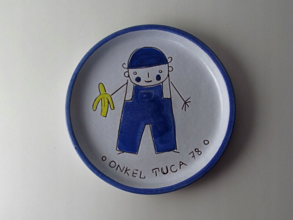 1978 ceramiczny talerz podstawa dla dzieci banany