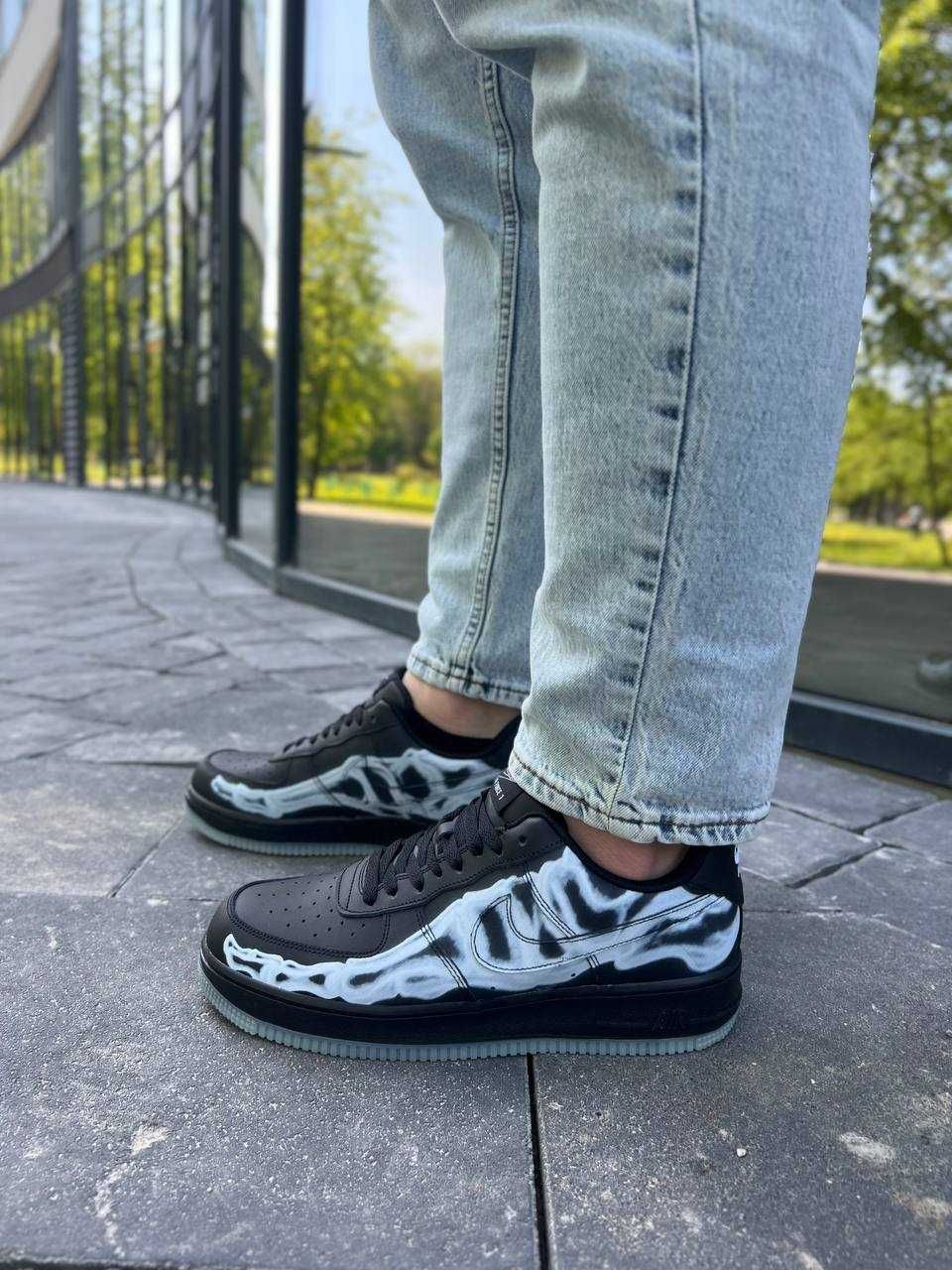 АКЦІЯ! Nike Air Force Low Skeleton QS black 41 42 43 44 45 найк форс