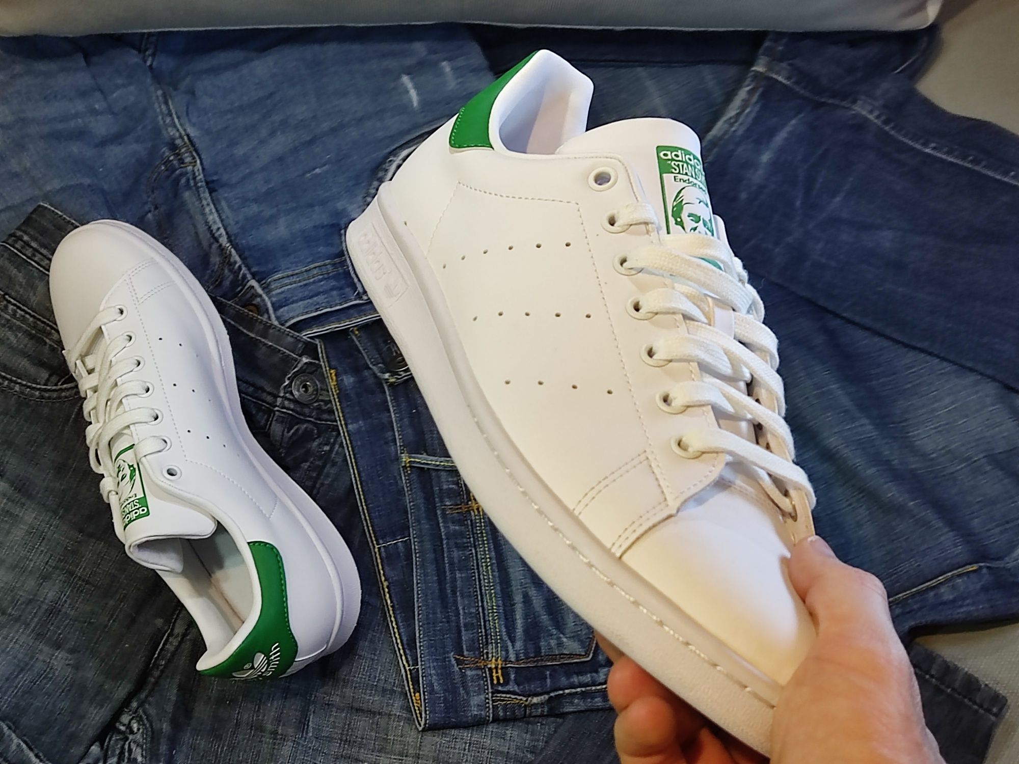 Оригінальні білі кросівки осінні Adidas Stan Smith оригінал кеди осень