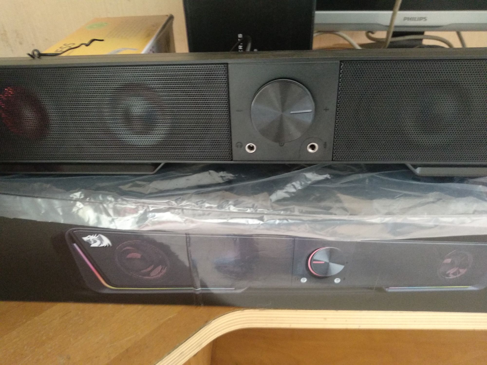 "Mini soundbar"Darknets do komputera,RGB!,obsługa BT!,(dla graczy)