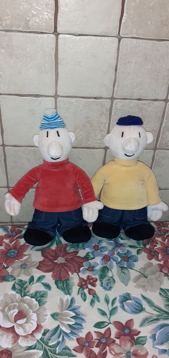 PAT I MAT (ok 25 cm ) maskotki z bajki sąsiedzi , pluszaki