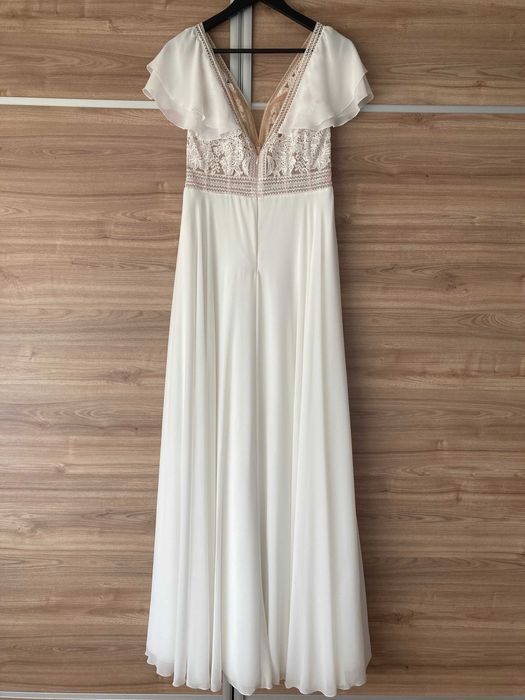 Suknia ślubna delikatna, boho, rozm. 40