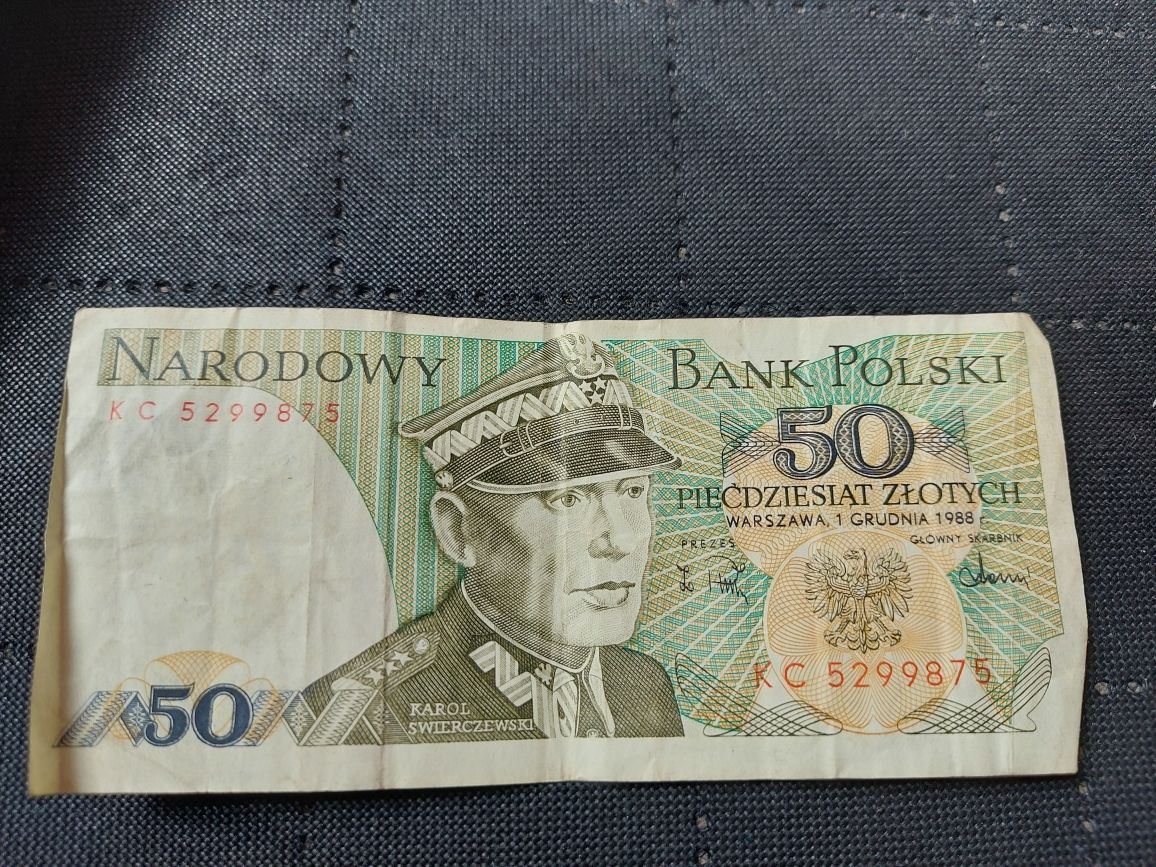 Stare banknoty Polskie 50 , 100 , 500 .