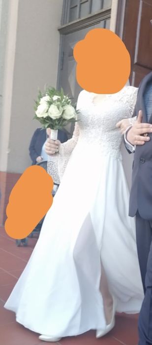 Suknia ślubna Justyna Kodym biała koronka + welon gratis