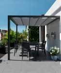 Pawilon ogrodowy pergola Manea 260x350x220 cm przyścienny antracyt