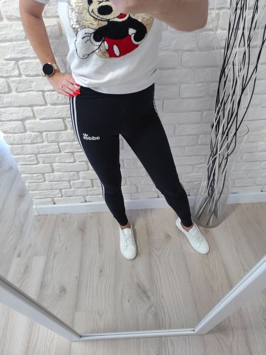 Czarne legginsy sportowe Adidas