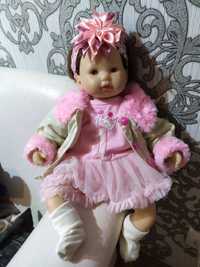 Лялька кукла дівчинка пупс с клеймом пакет вещей в подарок