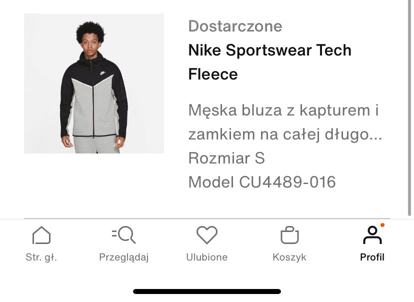 dres nike tech fleece oryginalny czarno szary