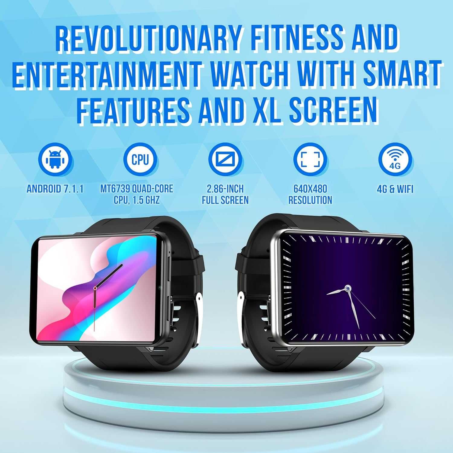 Silvergear Smartwatch XL, ekran2,4, 16 GB, aparat rozmowy,iOS, Android