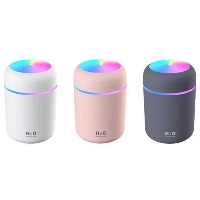 2022 diodo emissor de luz portátil mini 300 ml  h2o spray umidificador