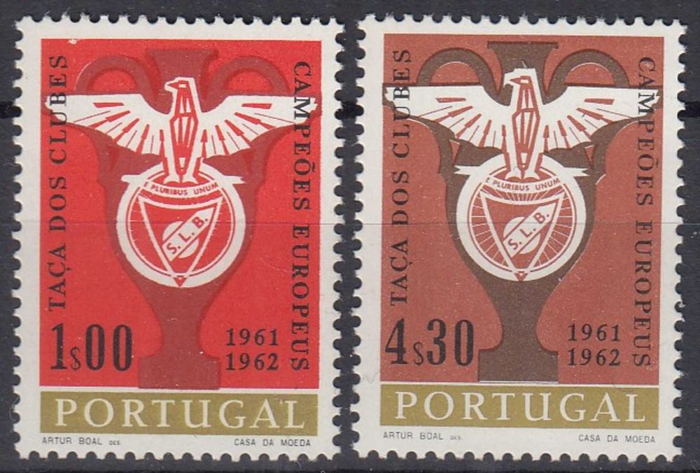 Selos Portugal 1963- Benfica Campeão Europeu NOVOS Completo