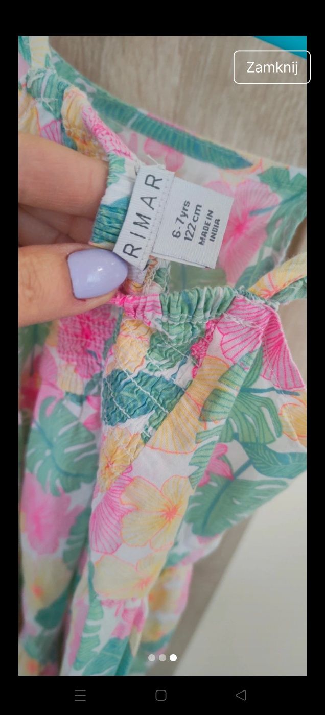Letnia sukienka Primark 122 cm