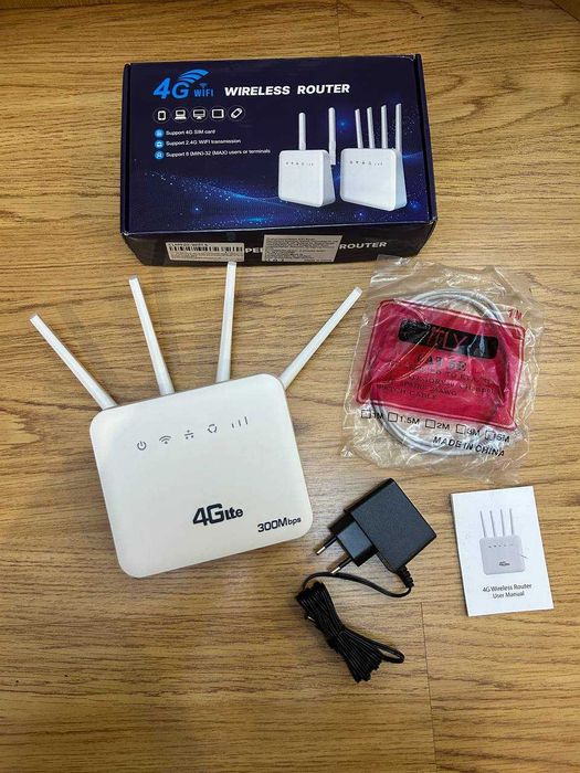 Роутер 4G LTE маршрутизатор  Wifi6 мобільний інтернет під sim 2 Lan