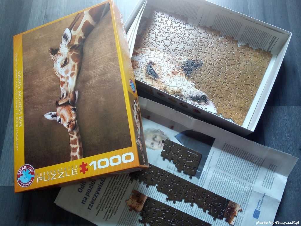 puzzle 1000 eurographics Giraffe Mother’s Kiss KOMPLET