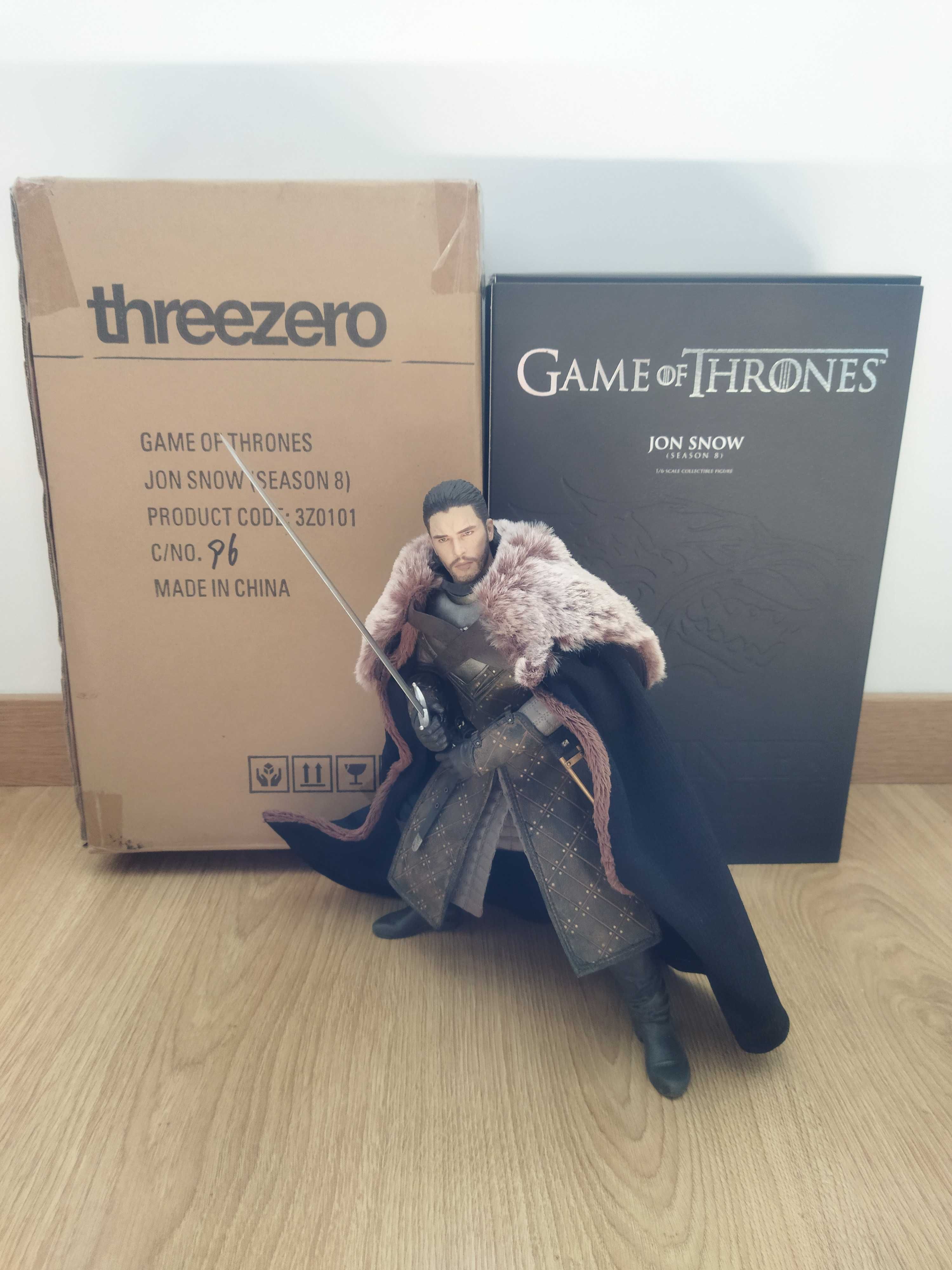 Threezero Jon Snow Season 8 1/6 Figura Colecionável Game of Thrones