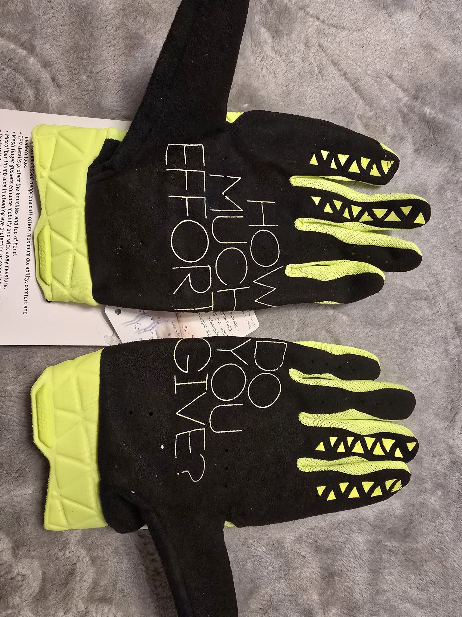 Rękawiczki rowerowe 100% Geomatic Fluo Yellow rozmiar L