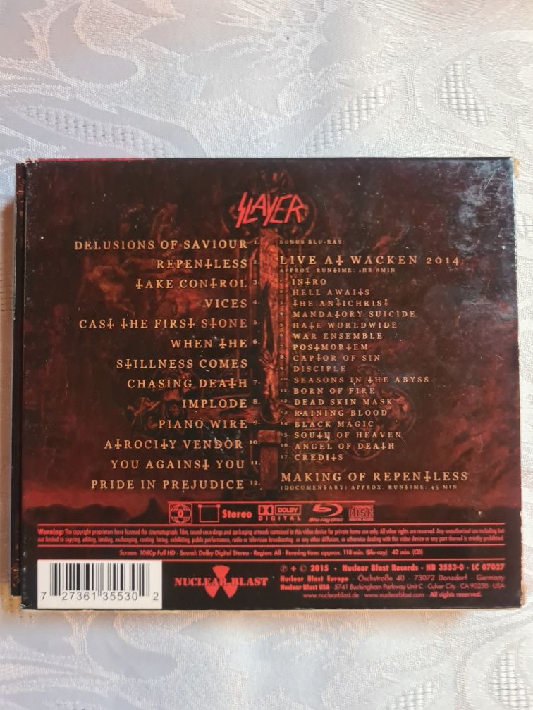 Slayer Repentless cd plus bluray