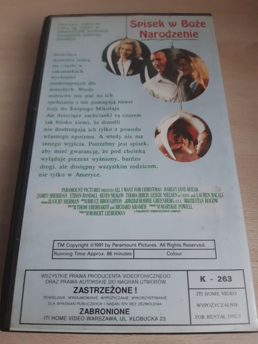 Spisek w Boże Narodzenie kaseta VHS