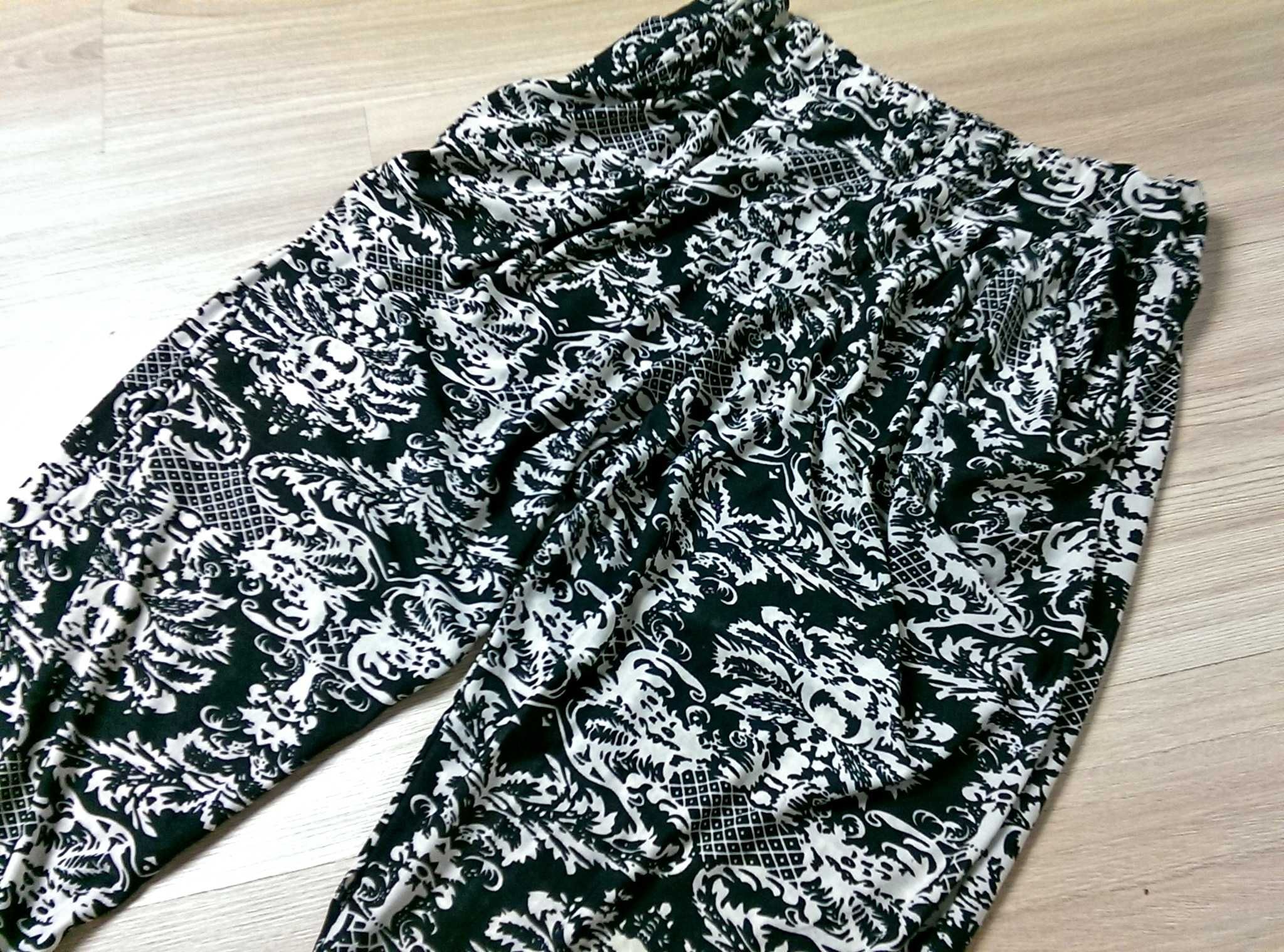 Damskie spodnie rybaczki workowate luźne materiałowe hippie