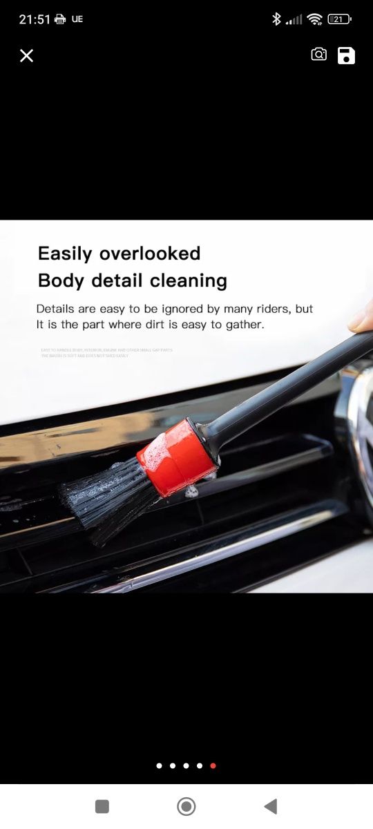Pincéis de limpeza detalhe auto