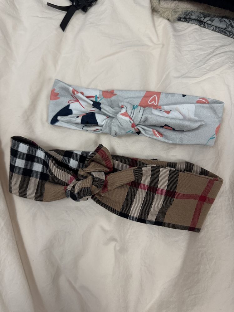 2 opaski na głowę z kokardą handmade
