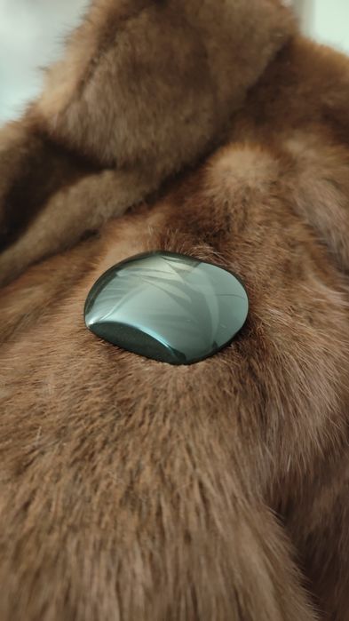 Płaszcz/futro z Norek SAGA MINK - Brązowy, Długi, Vintage