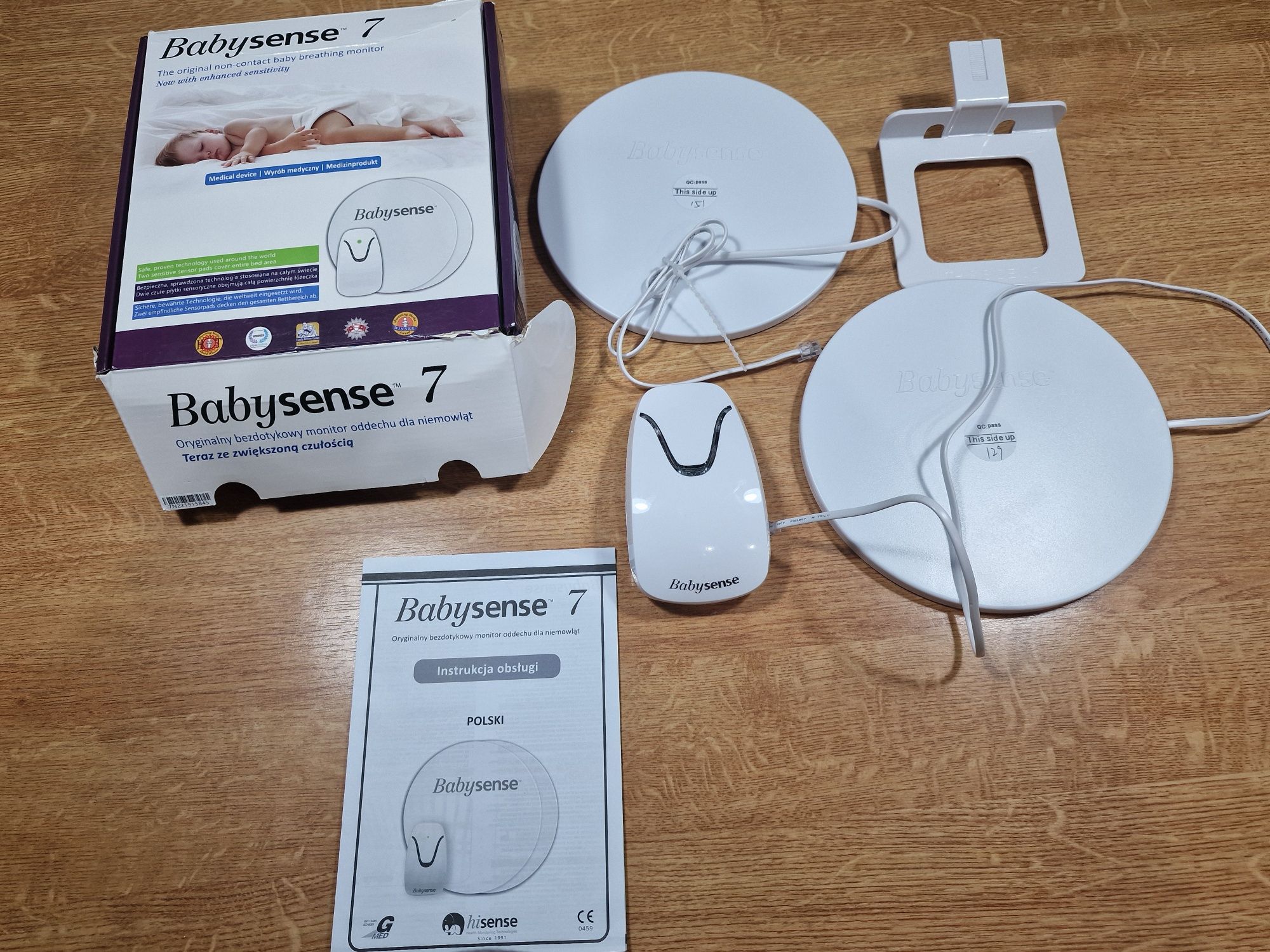 Monitor oddechu BABYSENSE 7 jak nowy, pełen zestaw