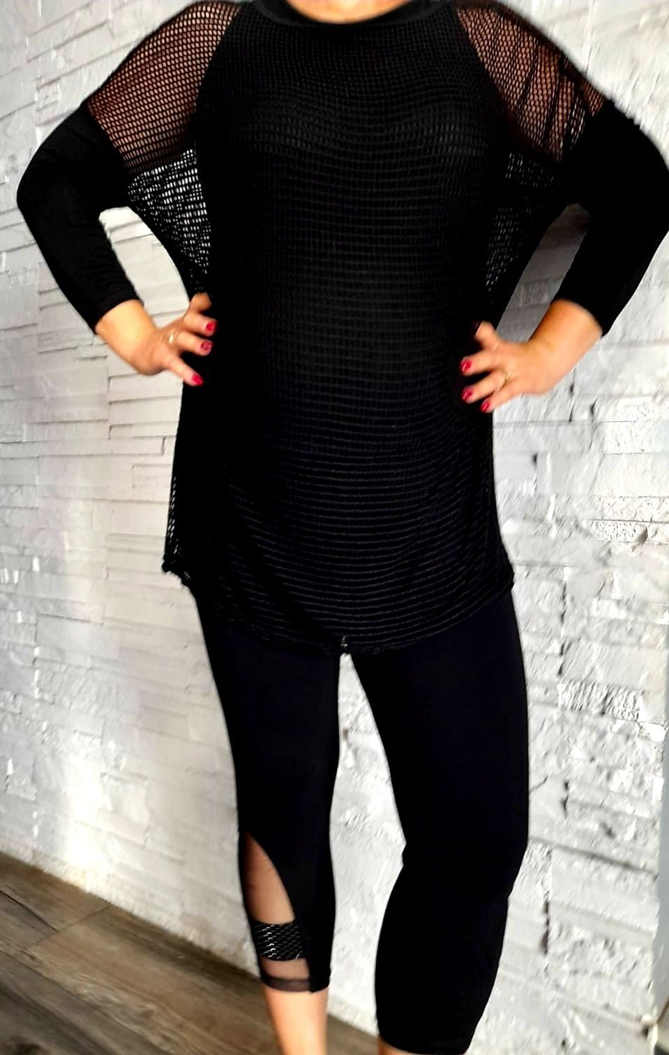 Bluzka siatka oversize