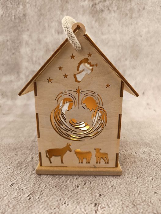 Lampion adwentowy świąteczny domek duży