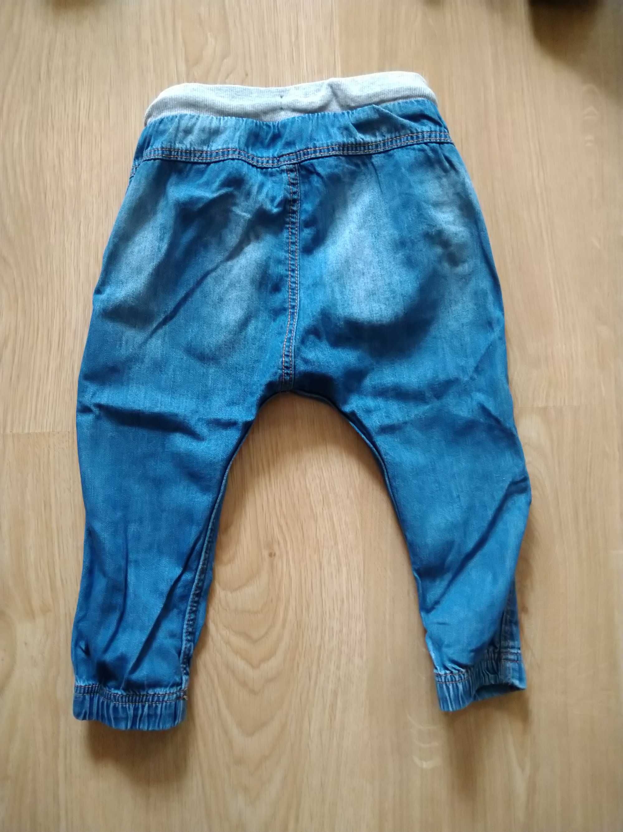 Spodnie jeansy, nie używane tylko wyprane, hm , rozmiar 92