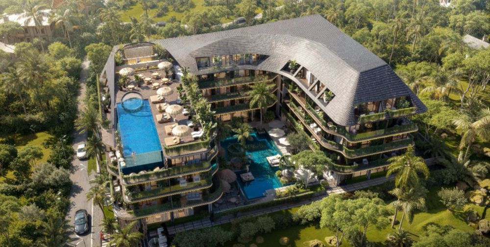 Квартиры под управлением Wyndham на первой линии пляжа Melasti  Бали