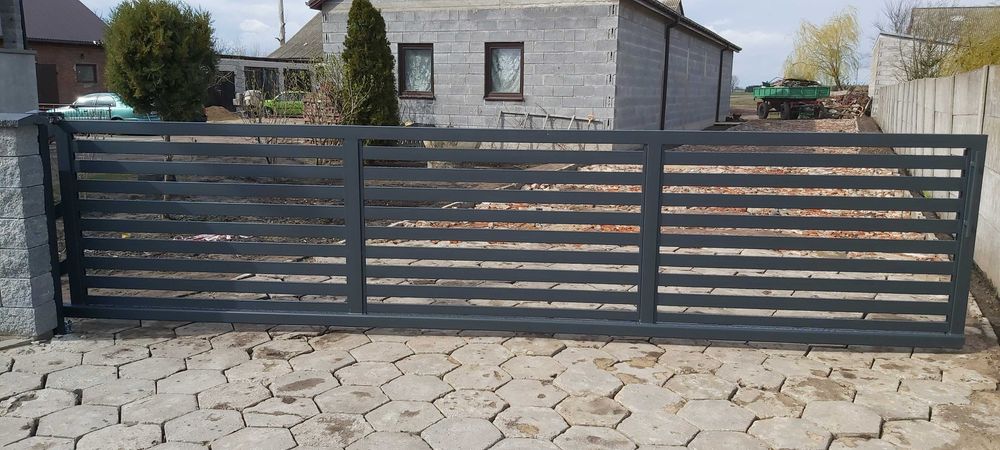 brama przesuwna, brama palisadowa przesuwna