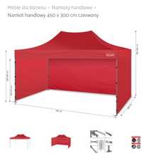 Namiot handlowy 4,5m×3m gastronomiczny, targowy Home&Garden