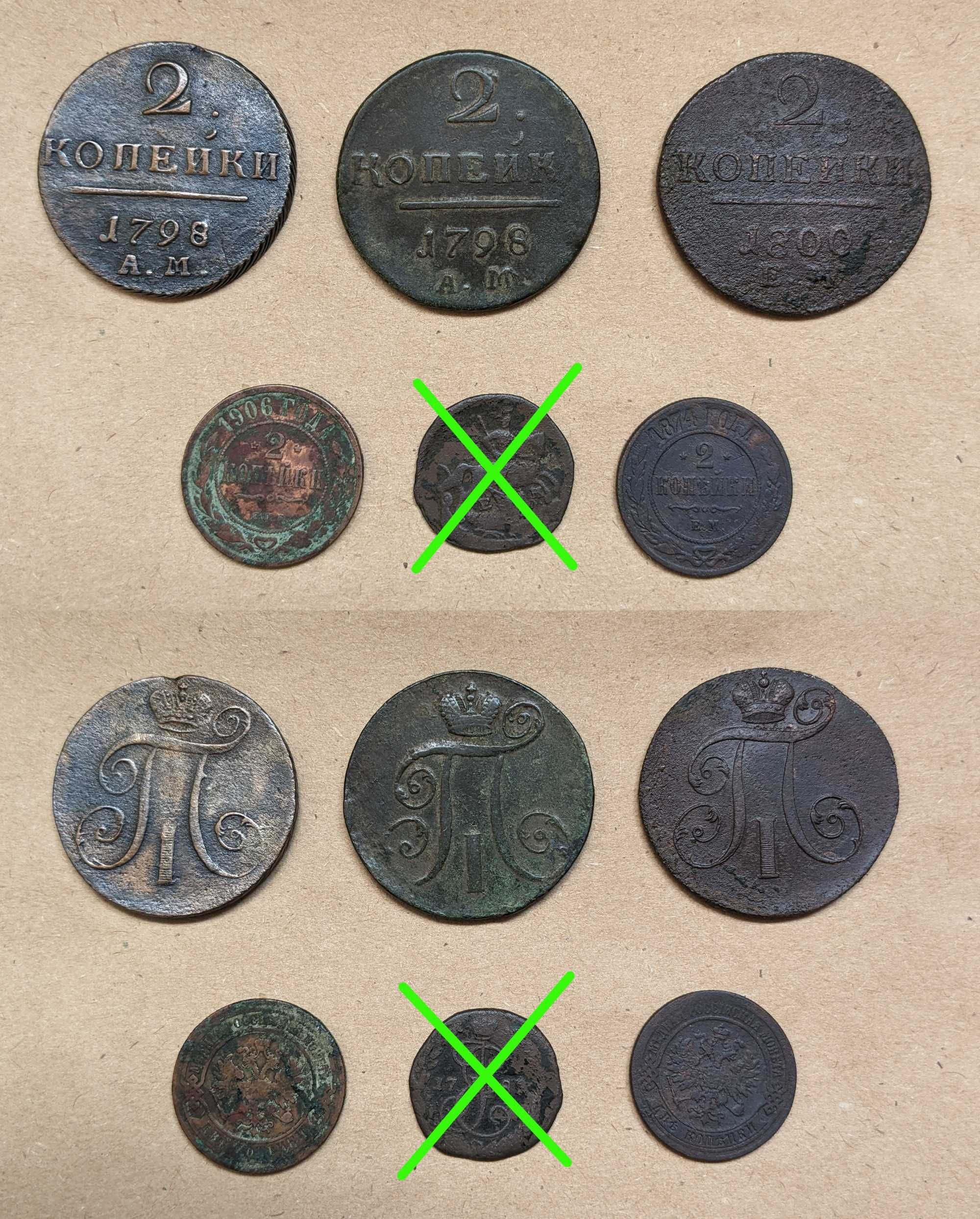 Монети різні  1800 - 1924 рр.