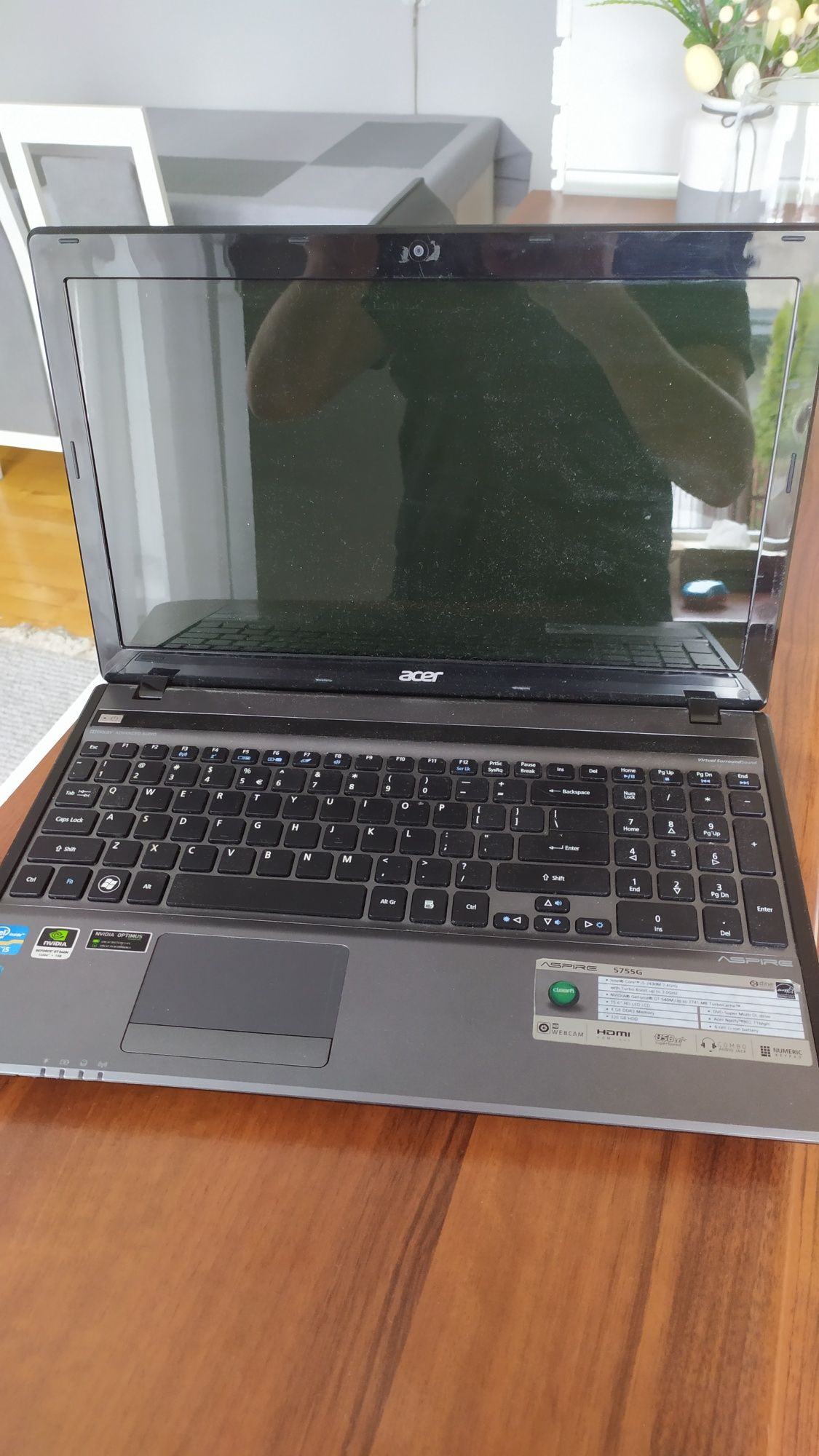 Laptop Acer uszkodzony