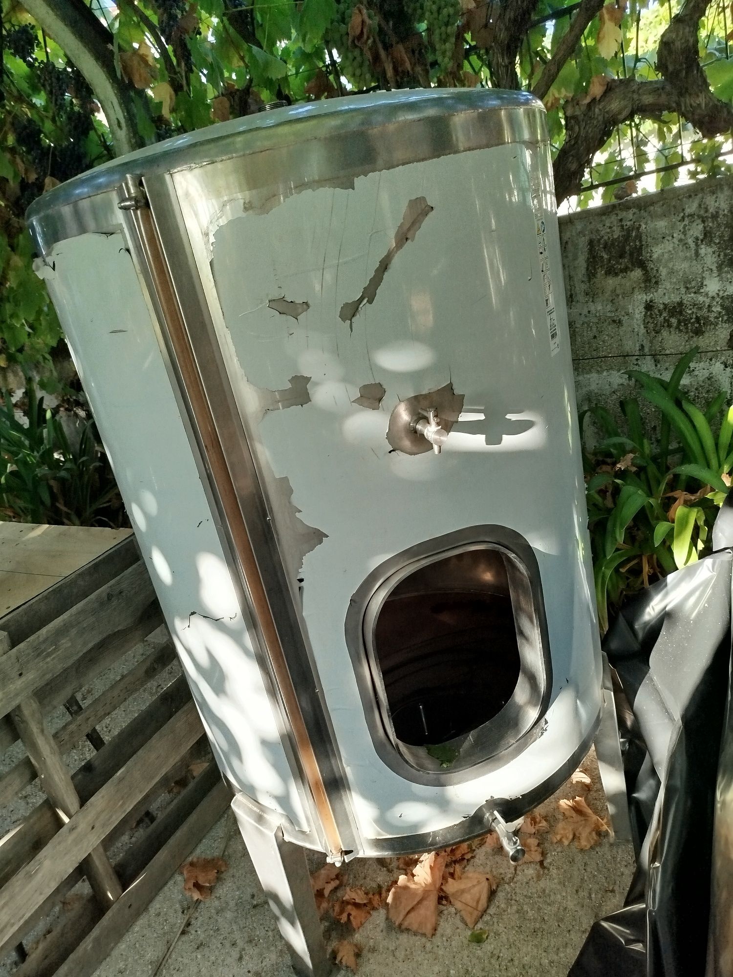 Cuba em Inox para vinho