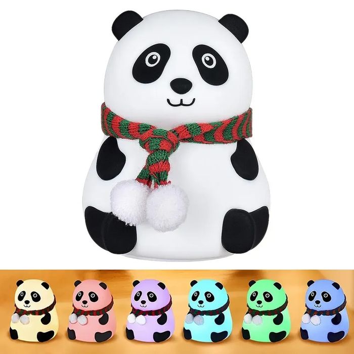 Нічник силіконовий світлодіодний сенсорний Панда