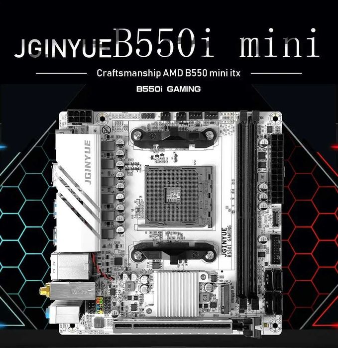 Материнська плата AM4 | JGINYUE B550I GAMING Mini-ITX