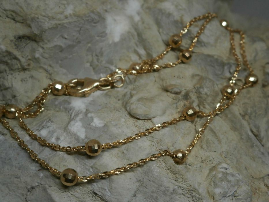 Złoty Łańcuszek z Kulkami 14K-5,47 GR